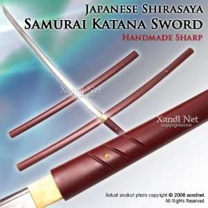   Razor Sharp Japanese Shirasaya Samurai Katana Sword: Sports & Outdoors
