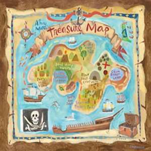 Treasure Map Canvas Reproduction