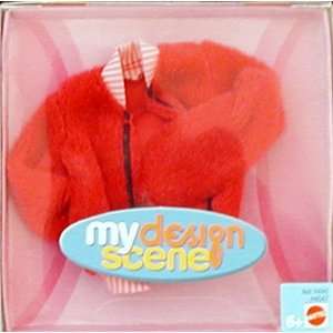  Barbie My Design Scene Fashion   Red Jacket: Toys & Games