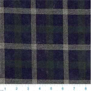  60 Wide Famous Northwest Woolens Navy/Green Fabric By 