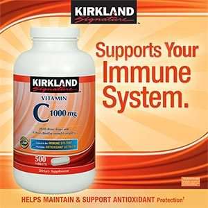 KIRKLAND VITAMIN C 1000 MG WITH ROSE HIPS 500 TABS  