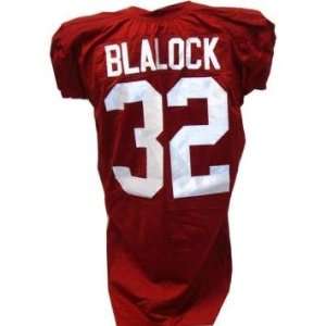 Blalock #32 Alabama 2009 2010 Game Used Crimson Football Jersey (50L 