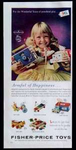 Vintage Fisher Price Toys Magazine Ad 1962 Xylophone  