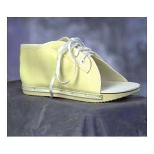 Cast Shoe   Medium Post Op Lace Up Shoe. Strong, beige, vinyl upper 