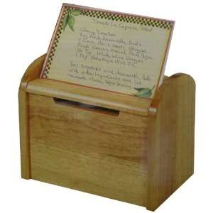  Cookbooks and recipe boxes : Wood Recipe Card Box 4 x 6 