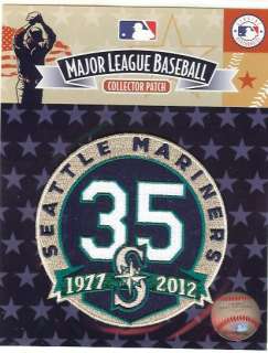 2012 Seattle Mariners 35th Anniversary Logo Patch 100% Authentic & MLB 