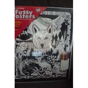   Coloring Fuzzy Posters  Forest Animals  16 X 20 Toys & Games