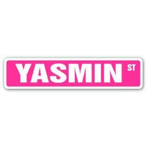  YASMIN Street Sign name kids childrens room door bedroom 