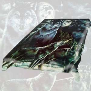  Acrylic Mink DB476 Wolf Blanket   Home and Garden Bedroom 