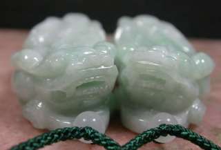   100% Natural A Jade jadeite Pendant Dragon Pi Xiu Coin 338793  