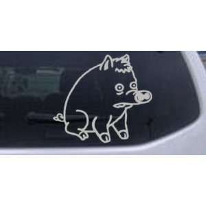 Silver 22in X 19.7in    Spider Pig Cartoons Car Window Wall Laptop 