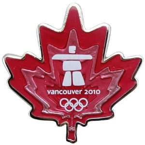  Winter Olympics Red Maple Leaf Collectible Pin:  Sports 