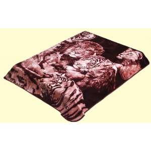  Solaron Queen Tiger and Lion Mink Blanket