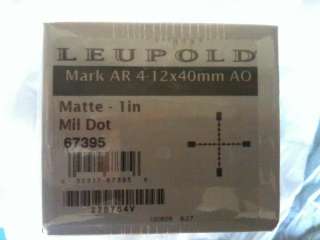 New Leupold Rifle Scope Mark 4 12x40mm AO Matte   67395 030317673956 