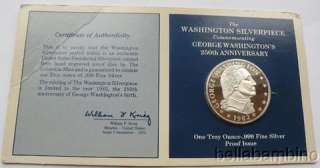 1982 GEORGE WASHINGTON 250TH ANNIVERSAY SILVER COIN  