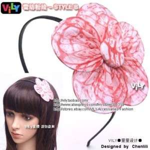VILY Fascinator Flower Hair Band Accessory Headband B  