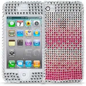  Ecell   PINK & CLEAR CRYSTAL 3D BLING CASE FOR APPLE 