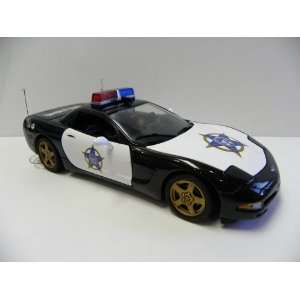  1/24 Scale Franklin Mint Corvette Police Car FOP Limited 