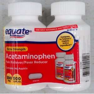   Acetaminophen LARGE Twin Pack 500mg, 500 tabs Compare to Tylenol