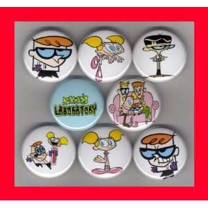  Dexters Laboratory Lab Set of 8   1 Inch Magnets
