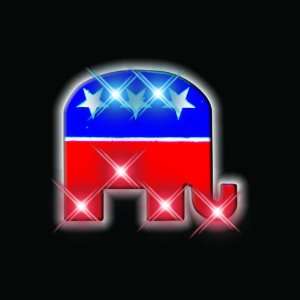  Republican Elephant Flashing Blinking Light Up Body Lights 