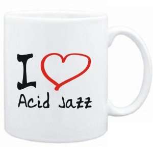  Mug White  I LOVE Acid Jazz  Music