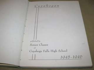 1946 Cuyahoga Falls High School Yearbook, Ohio  
