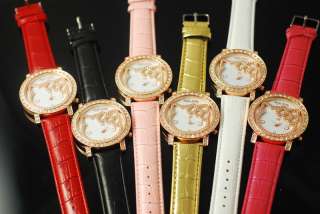 Big dial lovely hellokitty Girls Ladies Wrist Watch Quartz Fashion 