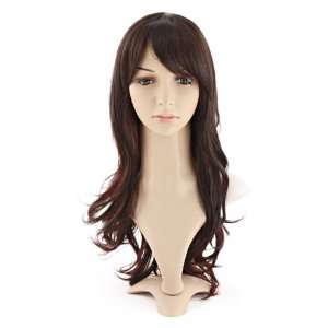   Store711 Stylish Curly Hair Long Wine Red Cosplay Wig Long wig: Beauty