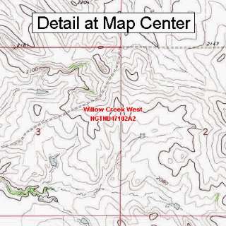  USGS Topographic Quadrangle Map   Willow Creek West, North 