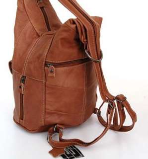 New Leather Backpack Purse Sling Shoulder Bag Handbag 3in1 Convertible 