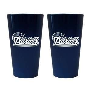  New England Patriots Lusterware Pint Glass   Set Of 2 