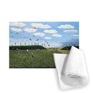 Kite Festival on Eggardon Hill, Dorset, 2007   Tea Towel 100% Cotton 