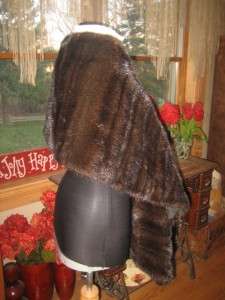   Ft! Mint One Size Fits All Mink Fur Stole Wrap Scarf Jacket Coat #302s
