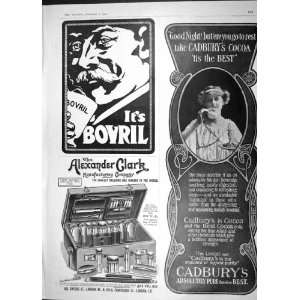    1904 BOVRIL ALEXANDER CLARKE CADBURYS COCOA ADVERT
