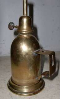 OLD RARE BRASS FRENCH BURMESE GEM MINING OIL MINERS LAMP.  