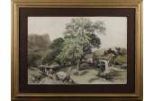   on artist s paper dating circa 1880 framed approx 17 x 22 inches 43 18