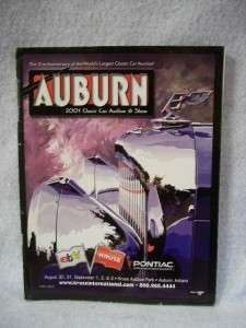 31st Annual Auburn Collector Car Auction 2001 Catalog  