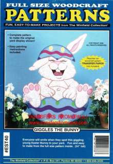 Giggles the Easter Bunny yard art woodworking plans