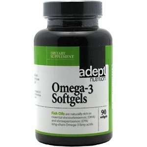  Adept Nutrition Omega 3 Softgels, 90 softgels (Dietary 