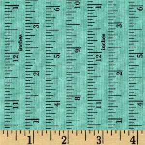   With Love Tape Measure Aqua Fabric By The Yard: Arts, Crafts & Sewing