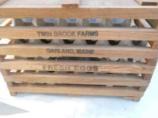 WOOD EGG CRATE;TWIN BROOK FARMS:GARLAND MAINE:  