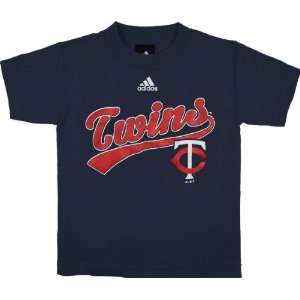 Minnesota Twins Navy Adidas New Script Toddler T Shirt  
