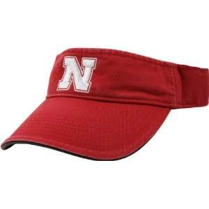  Nebraska Cornhuskers adidas Red Big Logo Adjustable Visor 