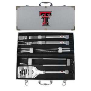  Texas Tech Red Raiders 8 Piece BBQ Set: Sports & Outdoors