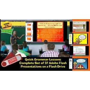 Quick Grammar Lessons in Adobe Flash Spanish Set of 37 on Flash Drive