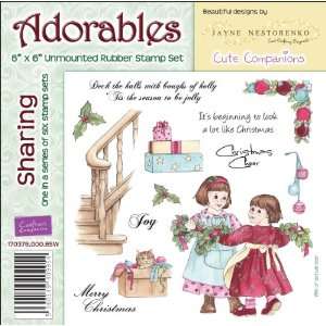  Adorables Collection Stamp Set 6X6 Sharing Arts, Crafts 