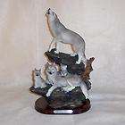 Sanctuary Wolf Family on Rocks Figurine