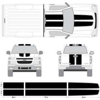   Canyon EZ Rally Racing Stripes with Outline, 3M Stripe Decals  