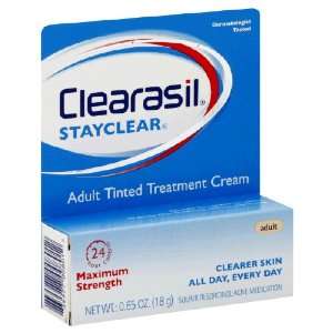 Clearasil Stayclear Adult Tinted Treatment Cream Maximum Strength 0.65 